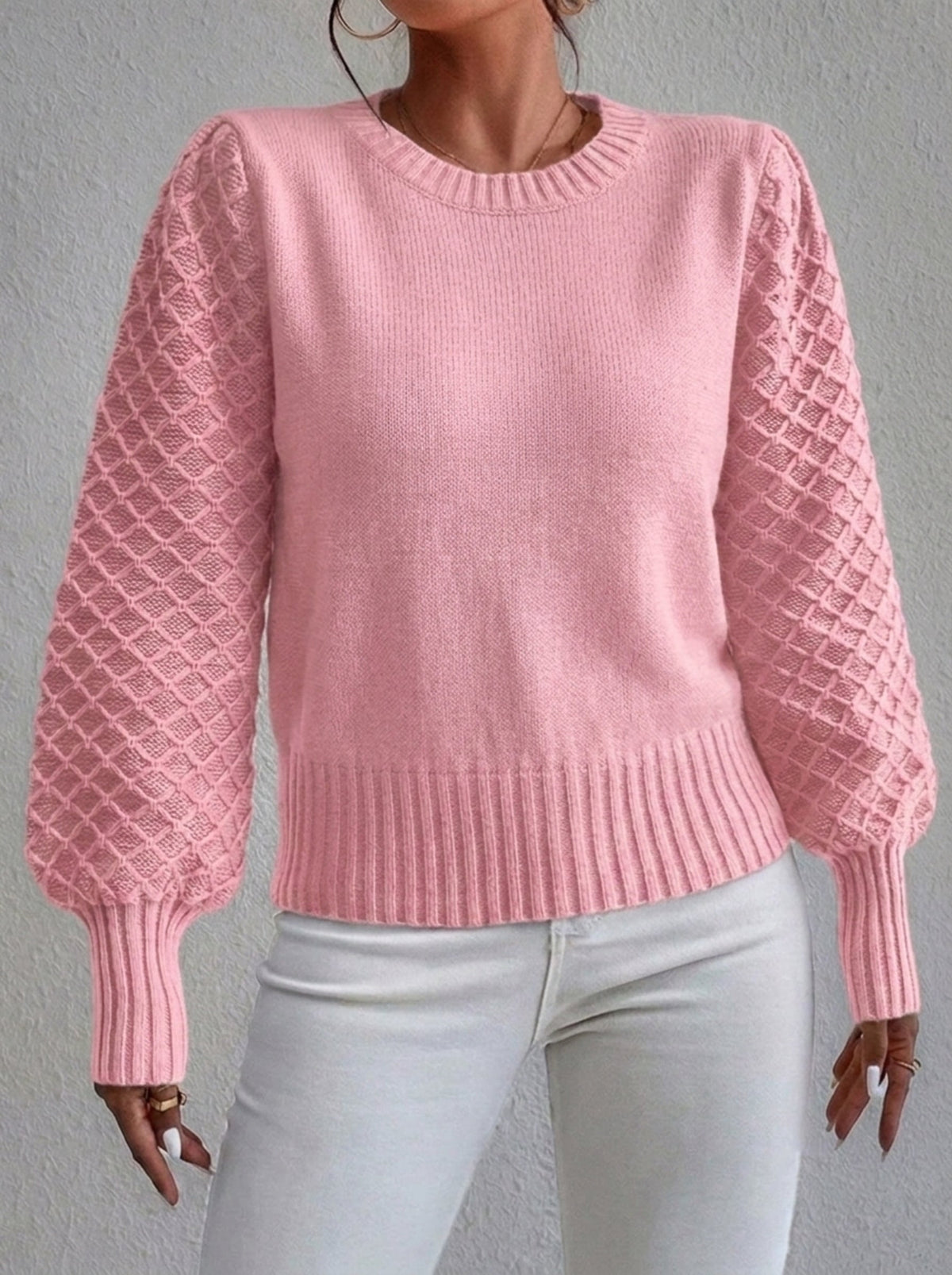 Élodette | Women's Diamond Knit Jumper — view 3
