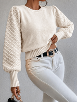 Élodette | Women's Diamond Knit Jumper — view 5