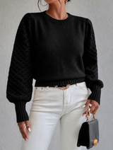 Élodette | Women's Diamond Knit Jumper — view 7