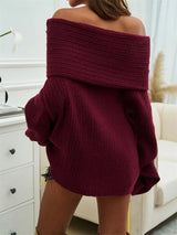 Celestelle | Women's Off-Shoulder Ribbed Knit Jumper — view 21