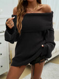 Celestelle | Women's Off-Shoulder Ribbed Knit Jumper — view 1