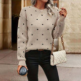 Maristelle | Women's Polka Dot Crew Neck Jumper — view 4