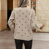 Maristelle | Women's Polka Dot Crew Neck Jumper — view 5