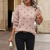 Maristelle | Women's Polka Dot Crew Neck Jumper — view 8