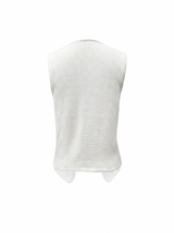 Lowenne | Women's Ribbed V-Neck Knitted Vest — view 5