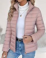 Sienna | Cropped Puffer Jacket with Stand Collar — view 4