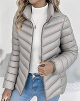 Sienna | Cropped Puffer Jacket with Stand Collar — view 6