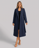 Elowyn | Women's Longline Belted Wrap Trench Coat — view 2