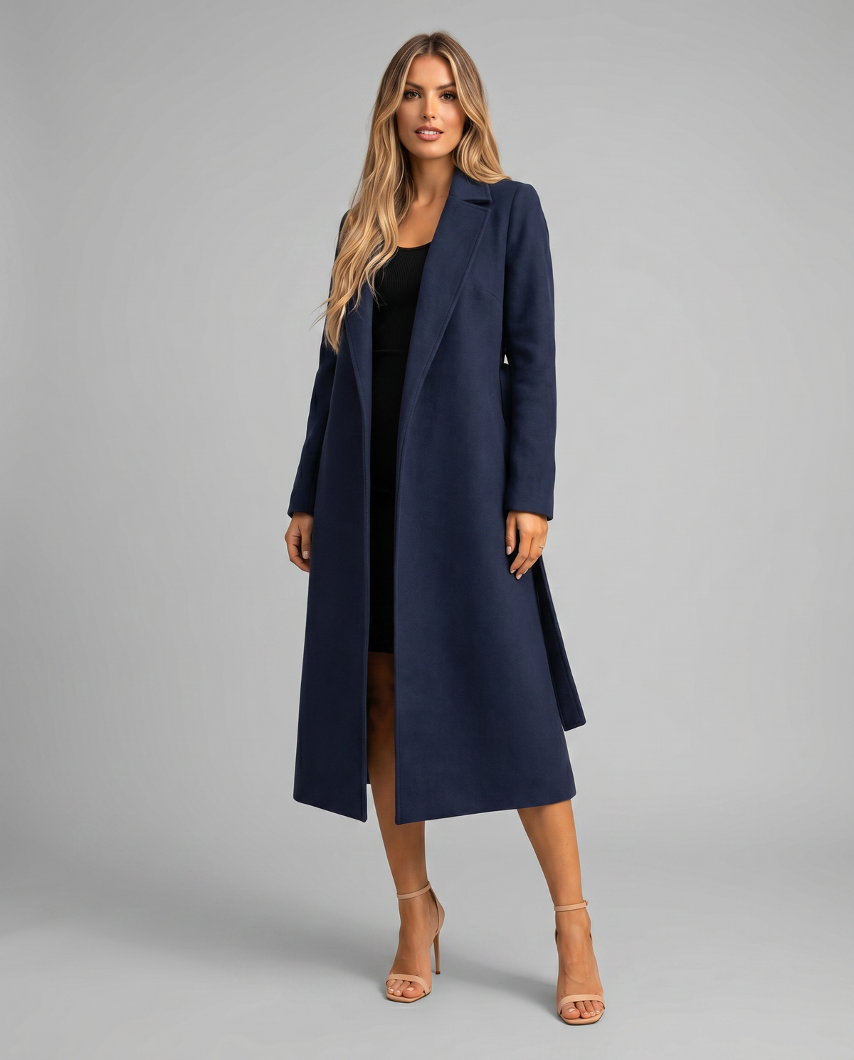 Elowyn | Women's Longline Belted Wrap Trench Coat — view 1