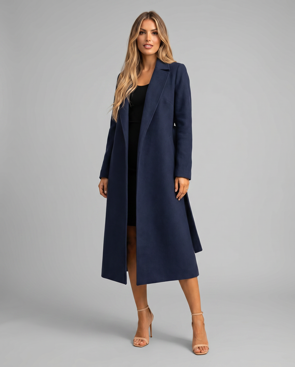 Elowyn | Women's Longline Belted Wrap Trench Coat — view 1
