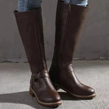 Sienna | Women's Knee-High Buckle Block Heel Boots — view 2