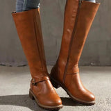 Sienna | Women's Knee-High Buckle Block Heel Boots — view 4