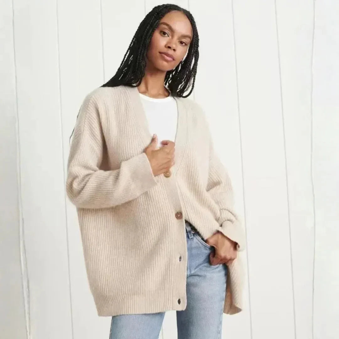Maeve | Women's Longline Ribbed Cardigan — view 2