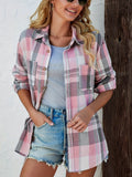 Violette | Women's Oversized Plaid Flannel Shirt — view 1