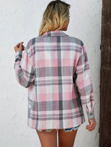 Violette | Women's Oversized Plaid Flannel Shirt — view 6