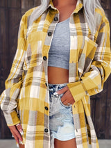 Violette | Women's Oversized Plaid Flannel Shirt — view 7