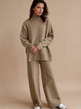 Maren | Oversized Turtleneck Wide-Leg Lounge Set — view 1