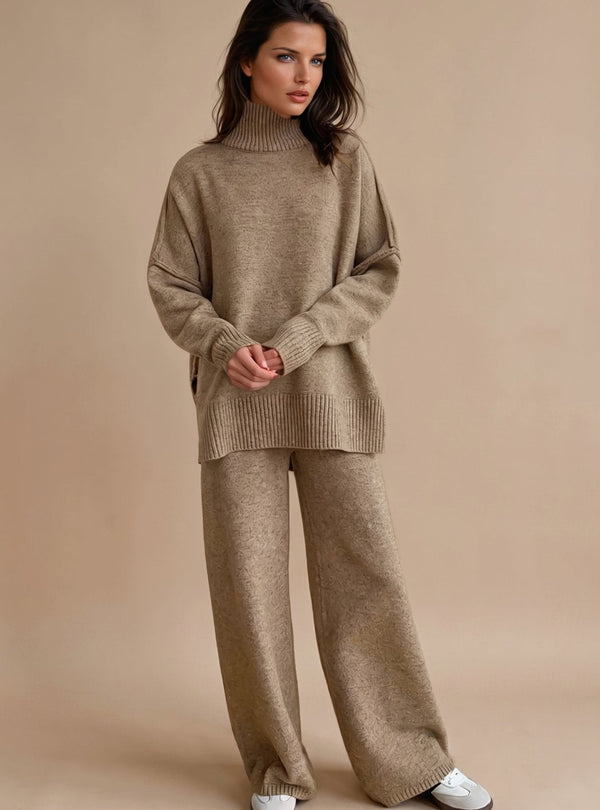Maren | Oversized Turtleneck Wide-Leg Lounge Set — view 1