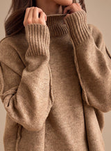 Maren | Oversized Turtleneck Wide-Leg Lounge Set — view 4