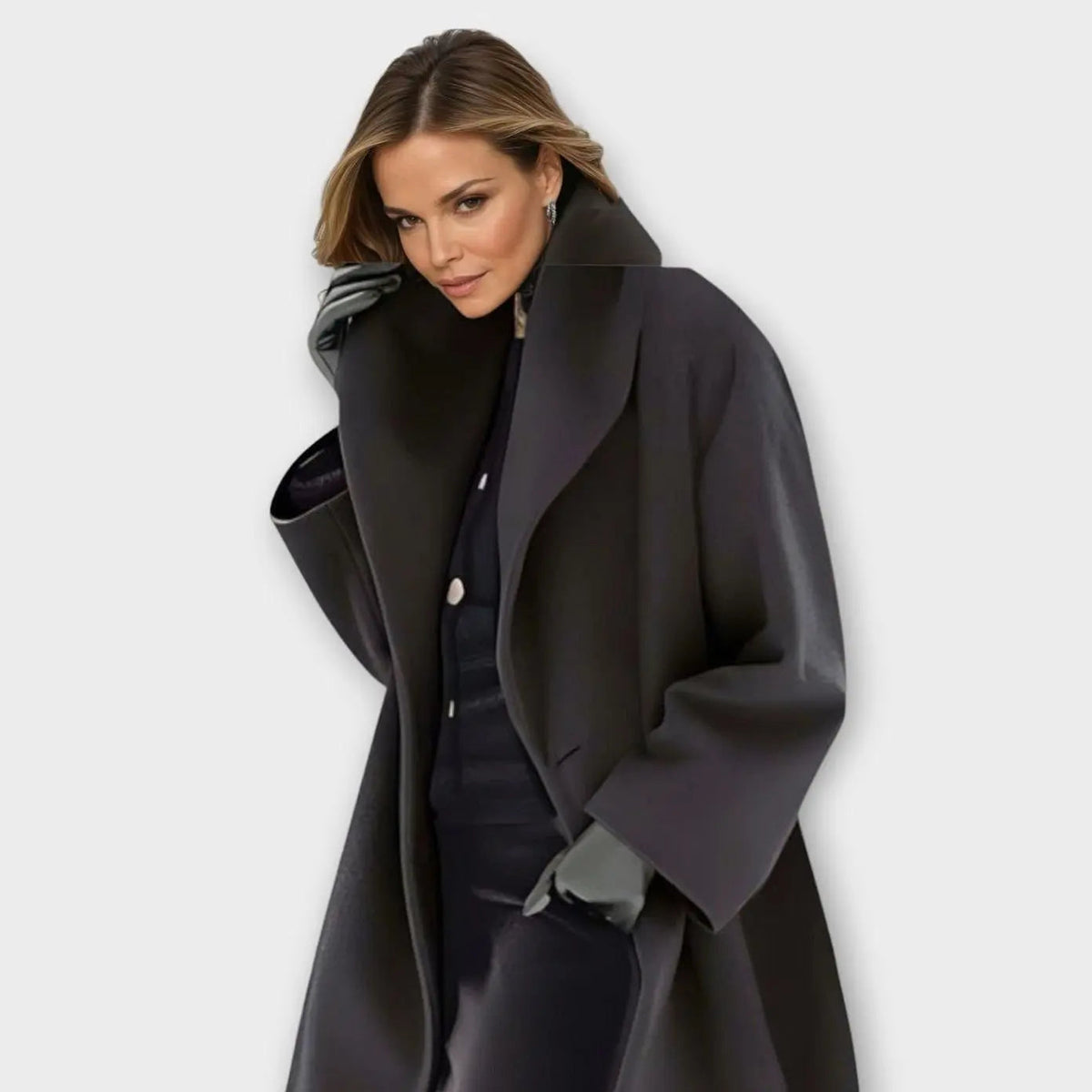 Tavira | Women's Oversized Wide-Collar Winter Coat — view 3