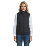 Niamh | Women's USB Heated Gilet with Stand Collar – Quilted Chevron Body Warmer — view 2
