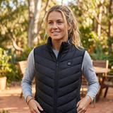 Niamh | Women's USB Heated Gilet with Stand Collar – Quilted Chevron Body Warmer — view 5
