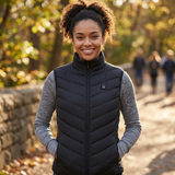 Niamh | Women's USB Heated Gilet with Stand Collar – Quilted Chevron Body Warmer — view 6