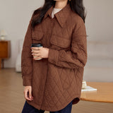 Tamsin | Women's Diamond-Quilted Longline Jacket — view 4