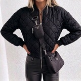Maevienne | Women's Cropped Diamond Quilted Jacket — view 2