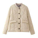 Sable | Women's Oversized Quilted Jacket with Leopard Lining — view 1