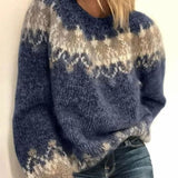 Nola | Women's Patterned Crew Neck Knitted Jumper — view 5