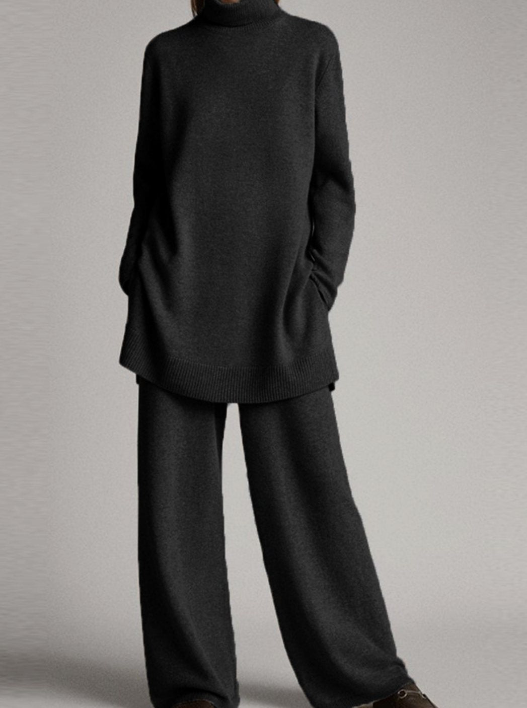 Eirlys | Turtleneck Knit Lounge Set — view 1