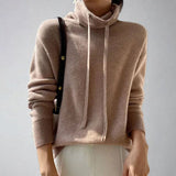 Florence | Women's Slouchy Drawstring Turtleneck Knit Jumper | Winter — view 4