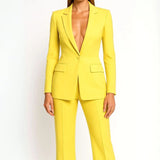 Ave | Women's Tailored Wide-Leg Blazer & Trouser Two-Piece Suit Set — view 5