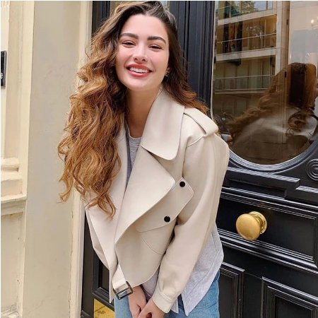Darcy | Women's Cropped Double-Breasted Trench Coat — view 2