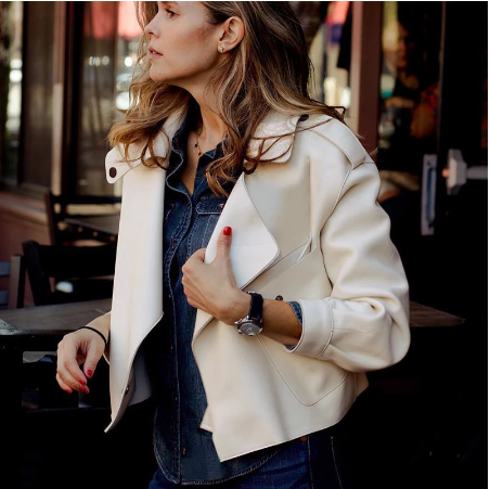 Darcy | Women's Cropped Double-Breasted Trench Coat — view 3