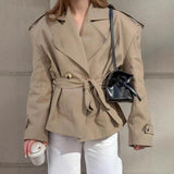Esméline | Women's Belted Double-Breasted Trench Coat — view 10