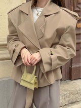 Esméline | Women's Belted Double-Breasted Trench Coat — view 5