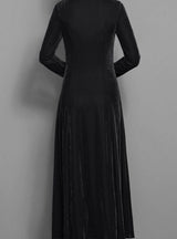 Seraphine | Women's Velvet Long Sleeve A-Line Maxi Dress — view 7