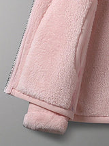 Delyth | Women's Reversible Fluffy Winter Jacket with Stand Collar — view 5