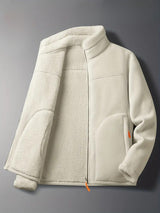 Delyth | Women's Reversible Fluffy Winter Jacket with Stand Collar — view 7