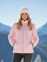 Delyth | Women's Reversible Fluffy Winter Jacket with Stand Collar — view 1
