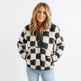 Matilda | Women's Checkerboard Textured Winter Jacket — view 2