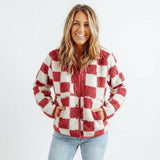 Matilda | Women's Checkerboard Textured Winter Jacket — view 5