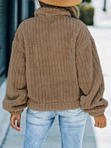 Women's Textured Button-Up Winter Jacket — view 4