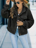 Women's Textured Button-Up Winter Jacket — view 1