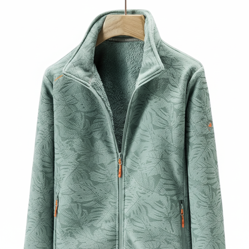 Women's Botanical Print Zip-Up Winter Jacket — view 3