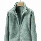 Women's Botanical Print Zip-Up Winter Jacket — view 3