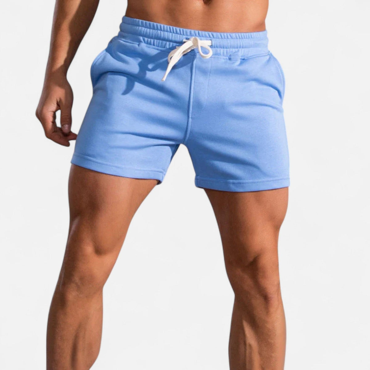 Herrenshorts mit elastischem Bund — Himmelblau