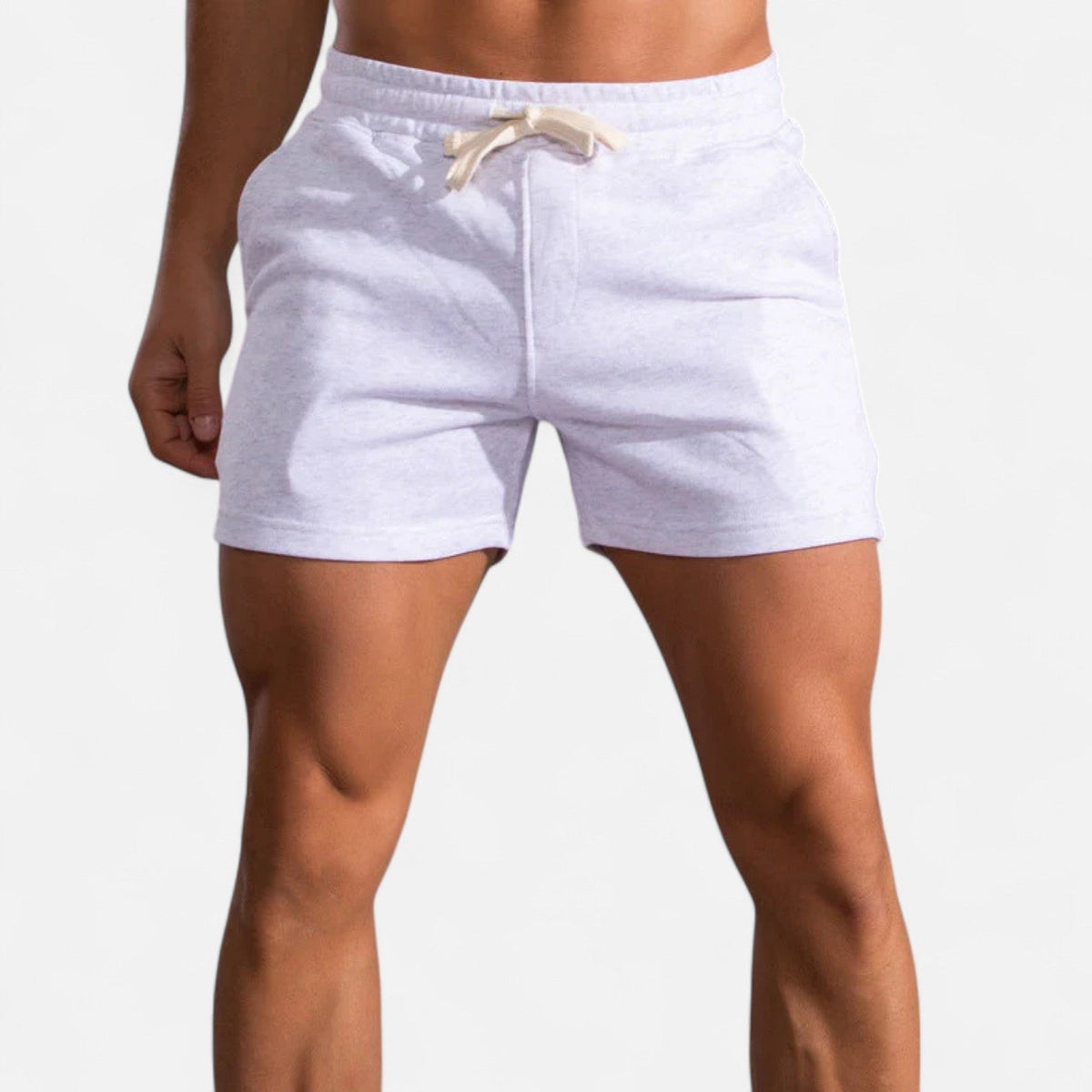 Herrenshorts mit elastischem Bund — Weiß